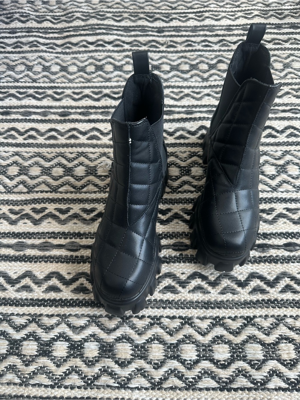 Black Chunky Sole Boots